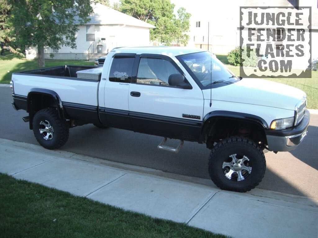 1998 Dodge Ram with lift kit and wheel flares