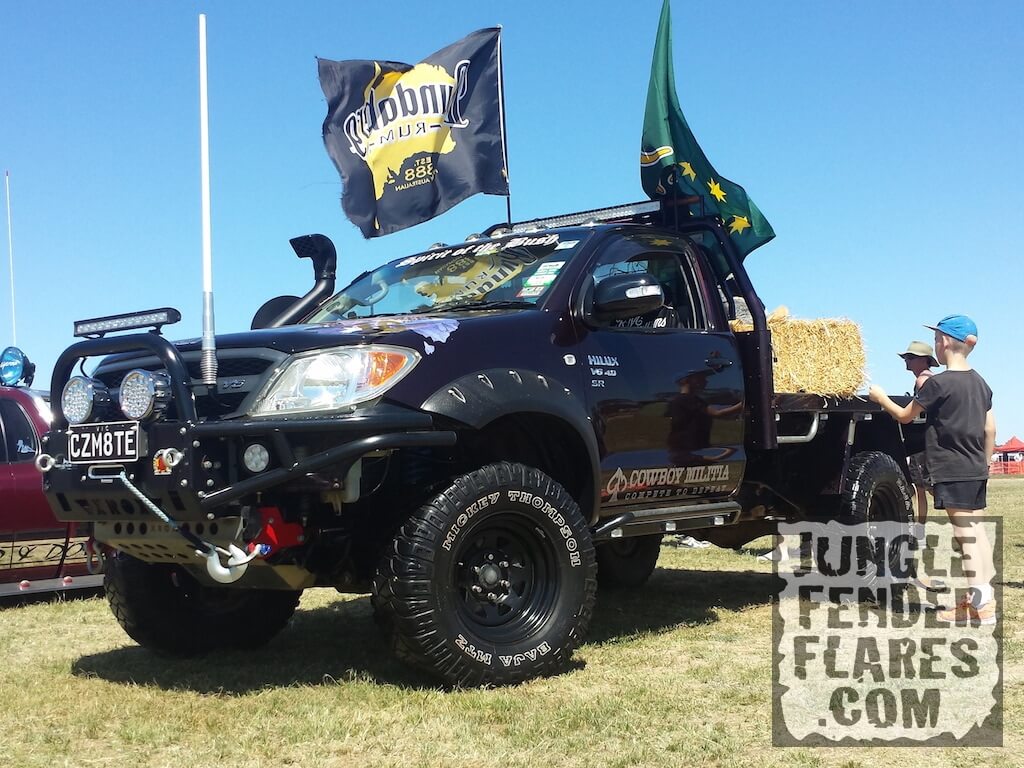 2005-2011 SR Hilux Pocket Flares With Spike Bolts At The Show